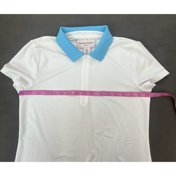 Tommy Bahama Womens Active Golf Light Blue Collar Short Sleeve Shirt Size Small - Picture 7 of 10
